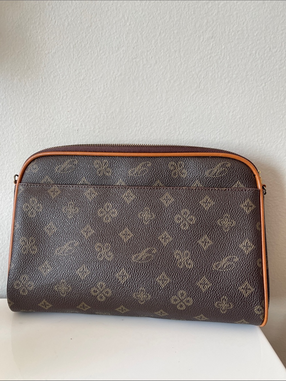 Brown Monogram Clutch Bag